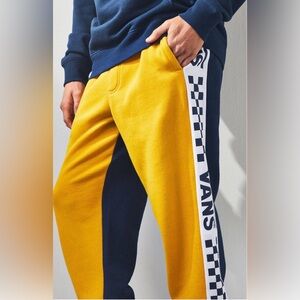 Vans Men's Yellow and Blue Pants SKU 435